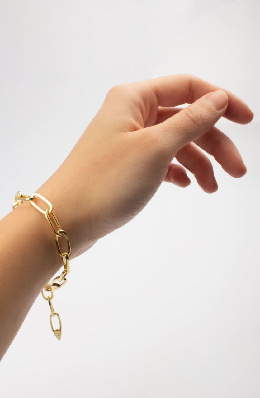 Oval Loop Chain Bracelet / Yellow Gold