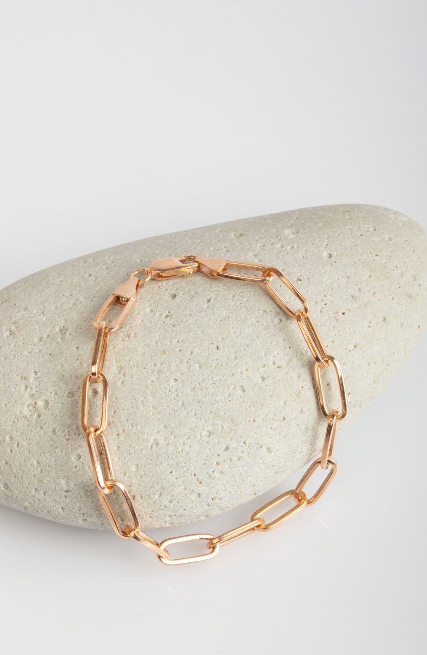 Oval Loop Chain Bracelet / Rose Gold