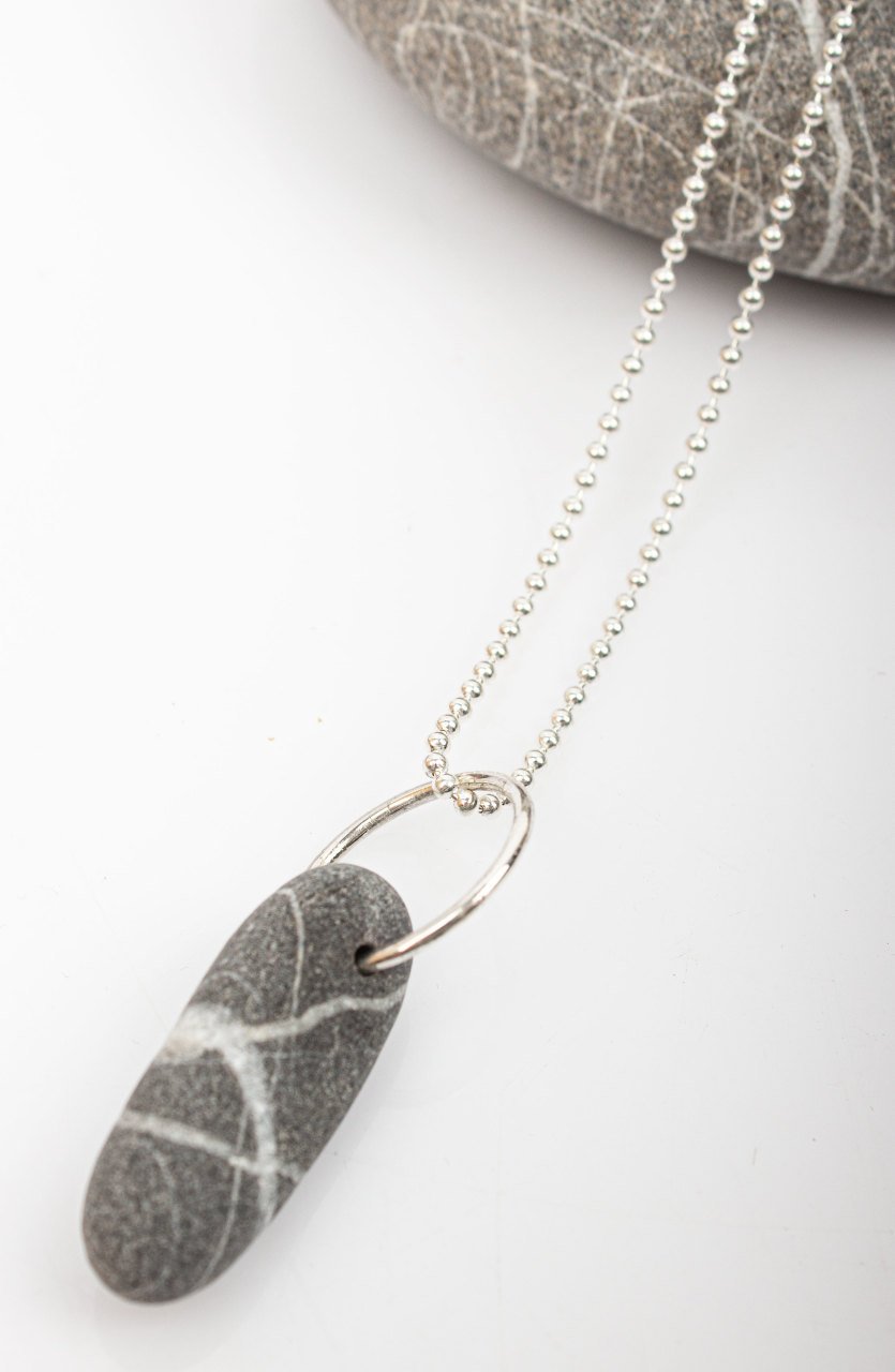 Lucky Sea Stone Ring / Elongated
