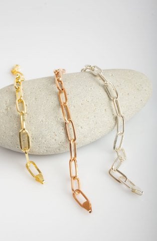 Oval Loop Chain Bracelet / Silver