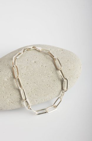Oval Loop Chain Bracelet / Silver
