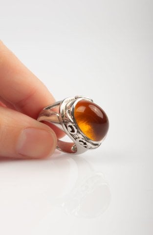 Orange Stone Embellished Ring