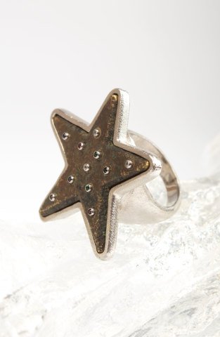 Multi Precious Stones Star Ring