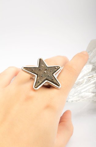 Multi Precious Stones Star Ring