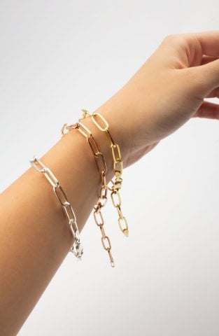 Oval Loop Chain Bracelet / Yellow Gold