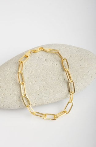 Oval Loop Chain Bracelet / Yellow Gold