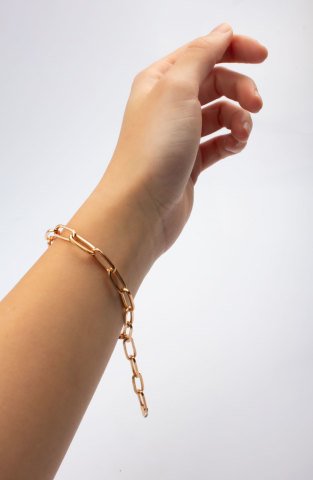 Oval Loop Chain Bracelet / Rose Gold