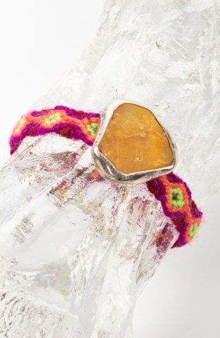 Sea Stone Bracelet / Salmon Colored