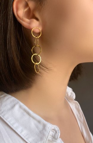 Multi Loop Earring / Yellow