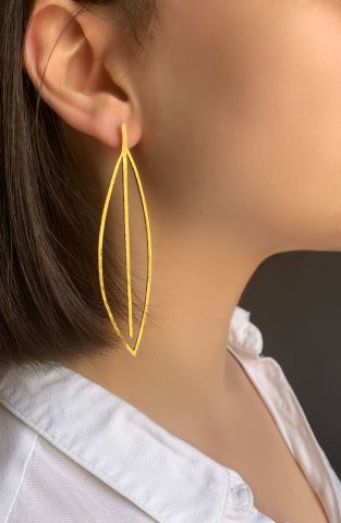 Long Leaf Earring / Yellow