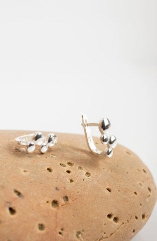 Earrings with Four Half Domes