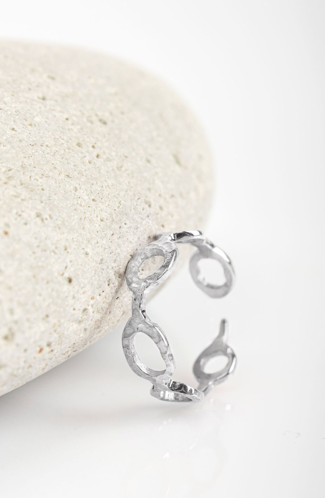 Delik Deşik Yüzük Gümüş