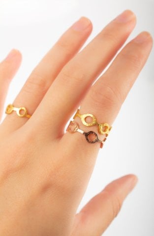 Delik Deşik Yüzük Gümüş