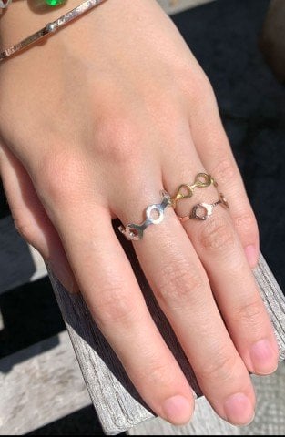 Delik Deşik Yüzük Gümüş