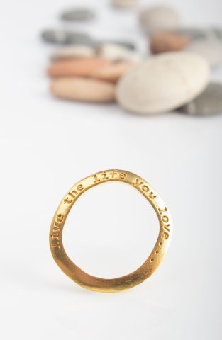 Live Silver Charm Ring