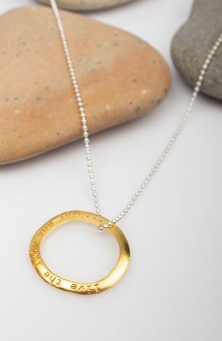 Live Silver Charm Ring