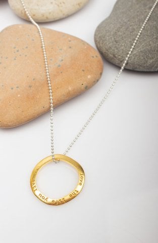 Live Silver Charm Ring