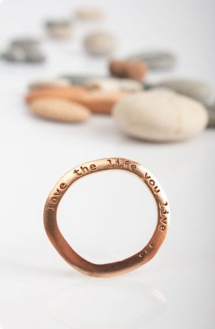 Live Silver Charm Ring