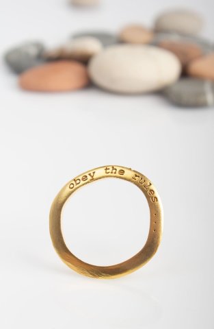 Obey Silver Charm Ring - I Do not Want