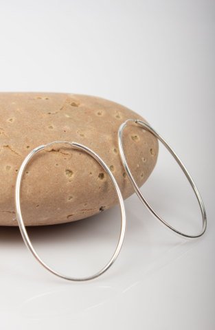Large Oval Loop Earrings