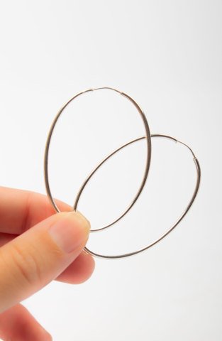 Large Oval Loop Earrings