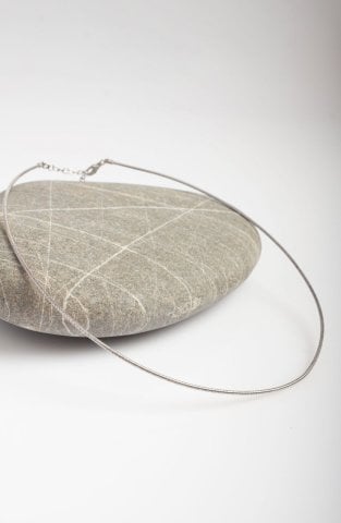 Thin Knit Wire Chain / Silver