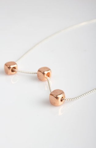 Rose Gold Plated Silver Bead