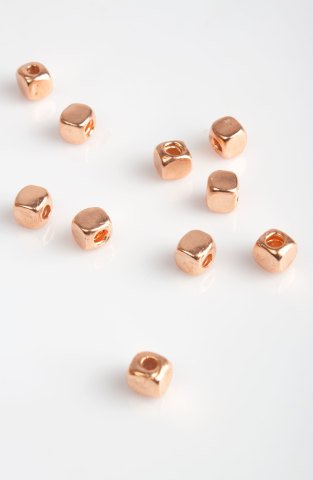 Rose Gold Plated Silver Bead