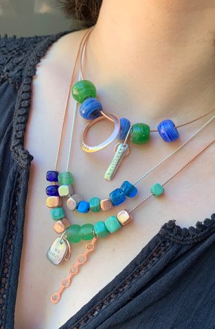 Rose Gold Plated Silver Bead