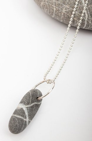 Lucky Sea Stone Ring / Elongated