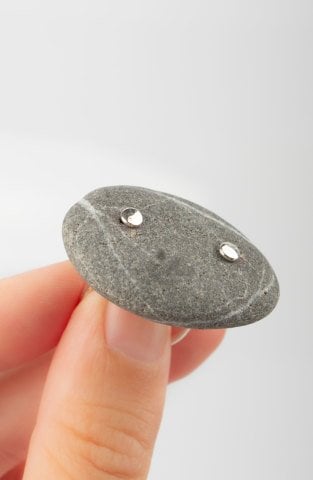 Çakıl Taşı Şans Yüzüğü / Gizli Çizgili Gri