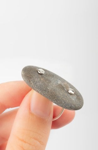 Lucky Sea Stone Ring / Small Oval